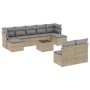 Juego de sofás jardín con cojines beige 10 pzas ratán sintético de , Conjuntos de jardín - Ref: Foro24-3250118, Precio: 600,3...