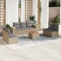 Juego de sofás de jardín con cojines beige 8 pzas ratán PE de , Conjuntos de jardín - Ref: Foro24-3225401, Precio: 460,80 €, ...