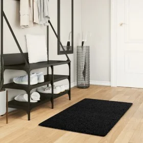 Alfombra peluda de pelo largo moderna PAMPLONA negra 60x110 cm de , Alfombras - Ref: Foro24-375272, Precio: 22,78 €, Descuent...