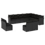 Set de sofás de jardín 12 piezas cojines ratán sintético negro de , Conjuntos de jardín - Ref: Foro24-3250304, Precio: 738,41...