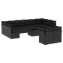 Set de sofás de jardín y cojines 13 pzas ratán sintético negro de , Conjuntos de jardín - Ref: Foro24-3250274, Precio: 868,76...