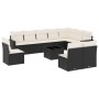 Set de sofás de jardín 11 pzas y cojines ratán sintético negro de , Conjuntos de jardín - Ref: Foro24-3219106, Precio: 577,18...