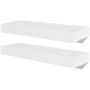 Estantes flotantes de pared 2 uds MDF blanco para libros/DVD en Estanterías | Comprar online en Foru.es