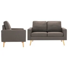 Juego de sofás de 2 piezas de tela gris taupe de , Sofás - Ref: Foro24-3056622, Precio: 523,51 €, Descuento: %