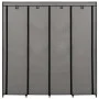 Armario con 4 compartimentos gris 175x45x170 cm de vidaXL, Armarios roperos - Ref: Foro24-282448, Precio: 58,54 €, Descuento: %