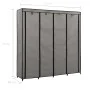 Armario con 4 compartimentos gris 175x45x170 cm de vidaXL, Armarios roperos - Ref: Foro24-282448, Precio: 58,54 €, Descuento: %