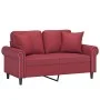 2-Sitzer-Sofa mit roten Kunstlederkissen 120 cm von , Sofas - Ref: Foro24-3200928, Preis: 230,30 €, Rabatt: %