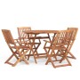 Juego de comedor de jardín 5 piezas madera maciza de acacia de , Conjuntos de jardín - Ref: Foro24-3152897, Precio: 331,02 €,...