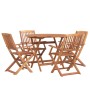 Juego de comedor de jardín 5 piezas madera maciza de acacia de , Conjuntos de jardín - Ref: Foro24-3152897, Precio: 331,02 €,...
