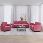 Juego de sofás 3 piezas terciopelo rojo tinto de , Sofás - Ref: Foro24-3201938, Precio: 658,31 €, Descuento: %
