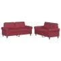 Juego de sofás con cojines 2 piezas cuero sintético rojo tinto de , Sofás - Ref: Foro24-3202153, Precio: 436,23 €, Descuento: %