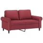 Juego de sofás con cojines 2 piezas cuero sintético rojo tinto de , Sofás - Ref: Foro24-3202153, Precio: 436,23 €, Descuento: %