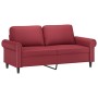 Juego de sofás con cojines 2 piezas cuero sintético rojo tinto de , Sofás - Ref: Foro24-3202153, Precio: 442,93 €, Descuento: %