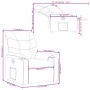 Sillón reclinable de tela negro de , Sillones - Ref: Foro24-374149, Precio: 206,38 €, Descuento: %