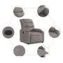 Sillón reclinable de tela gris taupe by , Armchairs - Ref: Foro24-374154, Price: 201,85 €, Discount: %