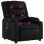 Sillón de masaje reclinable cuero sintético negro de , Sillones - Ref: Foro24-374123, Precio: 234,35 €, Descuento: %