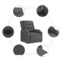 Sillón reclinable de tela gris oscuro de , Sillones - Ref: Foro24-374128, Precio: 236,64 €, Descuento: %