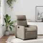 Sillón reclinable de cuero sintético color capuchino de , Sillones - Ref: Foro24-374189, Precio: 196,06 €, Descuento: %