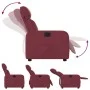 Sillón reclinable de tela rojo tinto de , Sillones - Ref: Foro24-374168, Precio: 180,56 €, Descuento: %