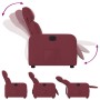 Sillón reclinable de tela rojo tinto de , Sillones - Ref: Foro24-374168, Precio: 183,29 €, Descuento: %