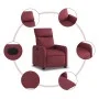Sillón reclinable de tela rojo tinto de , Sillones - Ref: Foro24-374168, Precio: 180,56 €, Descuento: %