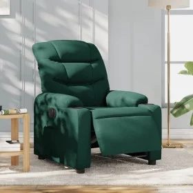 Sillón reclinable eléctrico tela verde oscuro by , Armchairs - Ref: Foro24-3206633, Price: 278,52 €, Discount: %