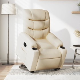 Sillón eléctrico reclinable elevable de tela color crema de , Sillones - Ref: Foro24-3206671, Precio: 349,86 €, Descuento: %