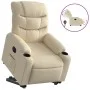 Sillón eléctrico reclinable elevable de tela color crema de , Sillones - Ref: Foro24-3206671, Precio: 375,57 €, Descuento: %