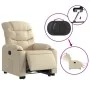 Sillón eléctrico reclinable elevable de tela color crema de , Sillones - Ref: Foro24-3206671, Precio: 375,57 €, Descuento: %