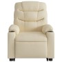 Sillón eléctrico reclinable elevable de tela color crema de , Sillones - Ref: Foro24-3206671, Precio: 349,86 €, Descuento: %