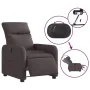 Sillón reclinable eléctrico tela marrón oscuro by , Armchairs - Ref: Foro24-3206686, Price: 222,11 €, Discount: %
