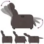 Sillón reclinable eléctrico tela marrón oscuro by , Armchairs - Ref: Foro24-3206686, Price: 222,11 €, Discount: %