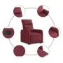 Sillón eléctrico reclinable elevable de tela rojo tinto de , Sillones - Ref: Foro24-3206720, Precio: 315,30 €, Descuento: %