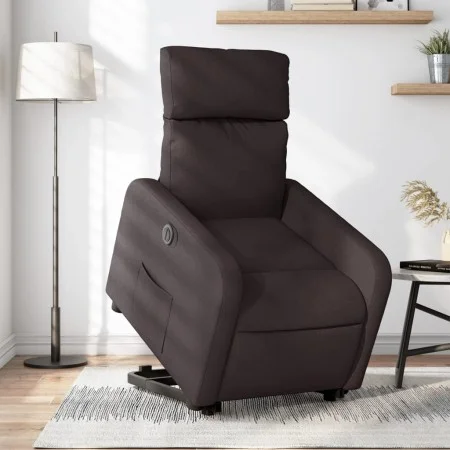 Sillón eléctrico reclinable elevable de tela marrón oscuro de , Sillones - Ref: Foro24-3206722, Precio: 305,39 €, Descuento: %