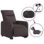Sillón eléctrico reclinable elevable de tela marrón oscuro de , Sillones - Ref: Foro24-3206722, Precio: 305,39 €, Descuento: %
