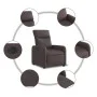 Sillón eléctrico reclinable elevable de tela marrón oscuro de , Sillones - Ref: Foro24-3206722, Precio: 305,39 €, Descuento: %