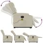 Sillón reclinable de masaje de pie cuero artificial color crema de , Sillones - Ref: Foro24-3206556, Precio: 340,86 €, Descue...