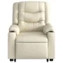 Sillón reclinable de masaje de pie cuero artificial color crema de , Sillones - Ref: Foro24-3206556, Precio: 340,86 €, Descue...
