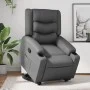 Sillón reclinable elevable cuero artificial gris de , Sillones - Ref: Foro24-3206554, Precio: 315,96 €, Descuento: %