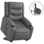 Sillón reclinable elevable cuero artificial gris de , Sillones - Ref: Foro24-3206554, Precio: 315,96 €, Descuento: %