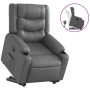 Sillón reclinable elevable cuero artificial gris de , Sillones - Ref: Foro24-3206554, Precio: 297,19 €, Descuento: %