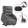 Sillón reclinable elevable cuero artificial gris de , Sillones - Ref: Foro24-3206554, Precio: 315,96 €, Descuento: %
