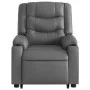 Sillón reclinable elevable cuero artificial gris de , Sillones - Ref: Foro24-3206554, Precio: 315,96 €, Descuento: %