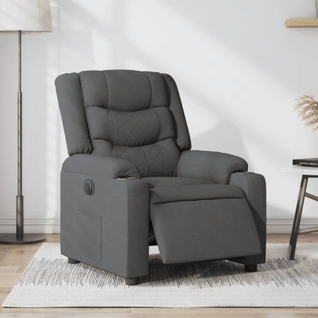Sillón reclinable eléctrico de tela gris oscuro de , Sillones - Ref: Foro24-3206568, Precio: 286,02 €, Descuento: %