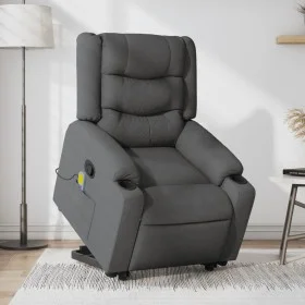 Silla de masaje reclinable de pie de tela gris oscuro de , Sillones - Ref: Foro24-3206577, Precio: 407,29 €, Descuento: %
