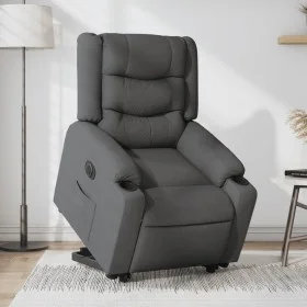 Sillón eléctrico reclinable elevable de tela gris oscuro de , Sillones - Ref: Foro24-3206580, Precio: 369,34 €, Descuento: %