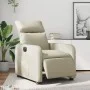 Sillón reclinable eléctrico de cuero sintético crema de , Sillones - Ref: Foro24-3206736, Precio: 239,93 €, Descuento: %