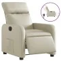 Sillón reclinable eléctrico de cuero sintético crema de , Sillones - Ref: Foro24-3206736, Precio: 239,93 €, Descuento: %