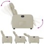 Sillón reclinable eléctrico de cuero sintético crema de , Sillones - Ref: Foro24-3206736, Precio: 230,99 €, Descuento: %