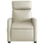 Sillón reclinable eléctrico de cuero sintético crema de , Sillones - Ref: Foro24-3206736, Precio: 239,93 €, Descuento: %